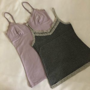 American Eagle Purple Cami Aerie Gray Cami Bundle